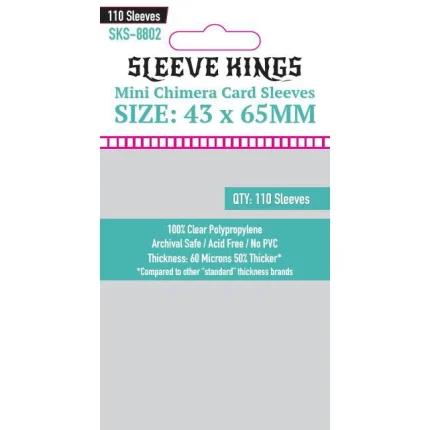 Sleeve Kings Card Protector Sleeves 厚款紙牌保護套 43x65mm